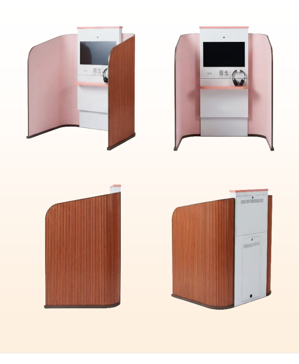 Weromy Mental Health Desk shown from four product angles
